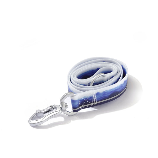 Blue Porcelain Pattern Coated Webbing Leash