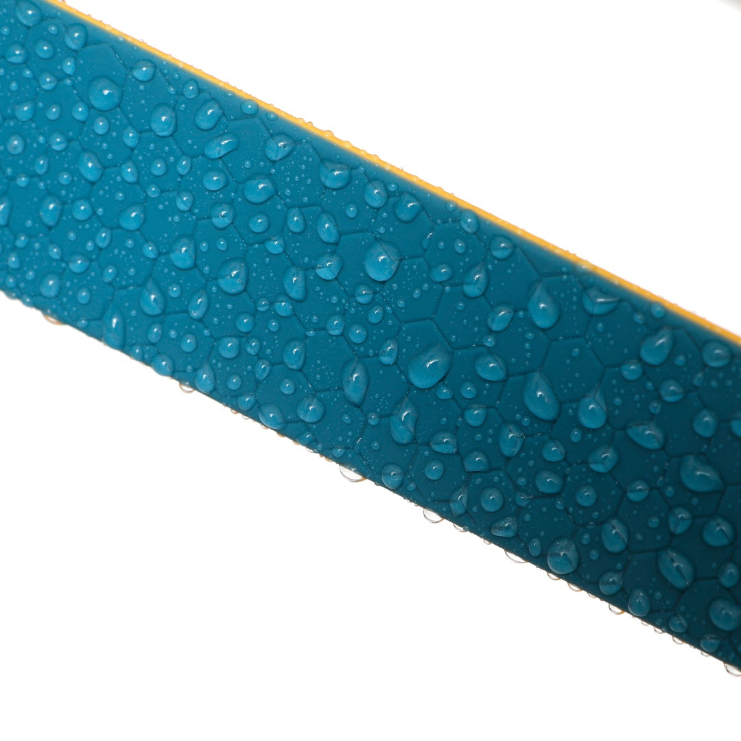 Lake Blue & Orange Embossed Dual-Color Leash