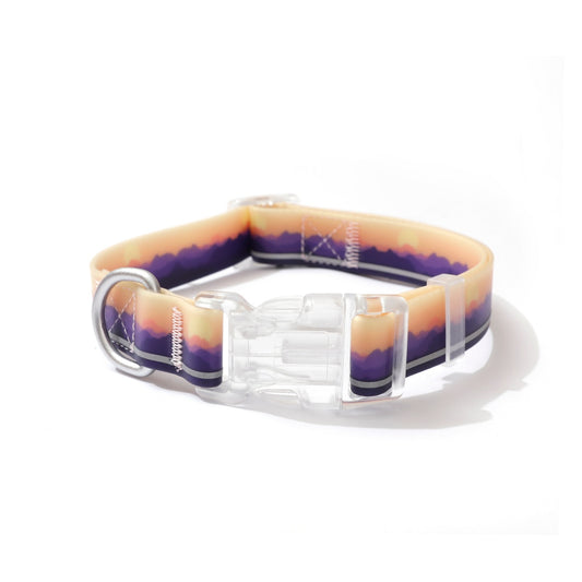 Mountain Sunrise Pattern Coated Webbing Collar